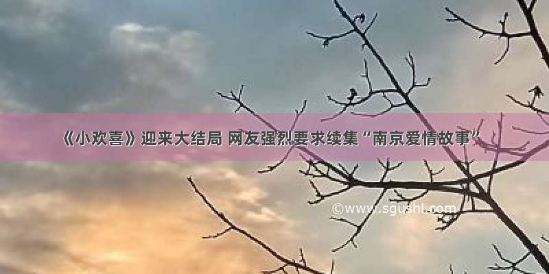 《小欢喜》迎来大结局 网友强烈要求续集“南京爱情故事”