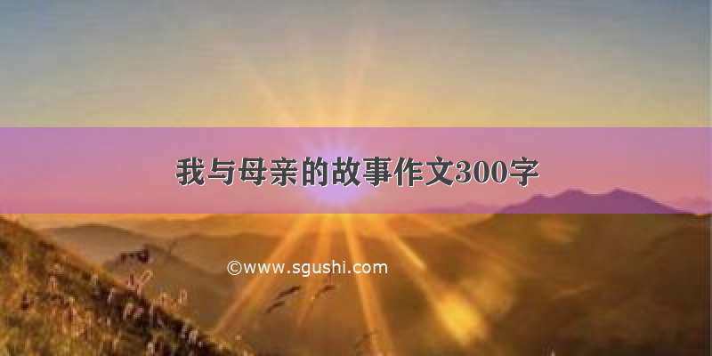 我与母亲的故事作文300字