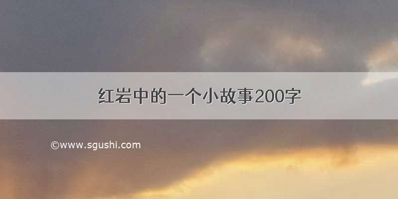 红岩中的一个小故事200字