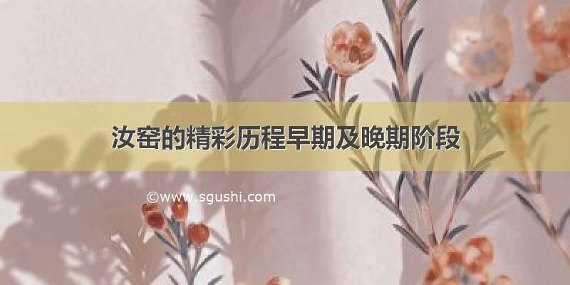 汝窑的精彩历程早期及晚期阶段