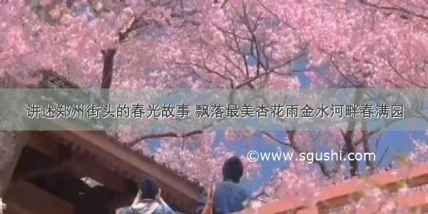 讲述郑州街头的春光故事 飘落最美杏花雨金水河畔春满园