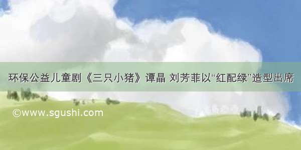 环保公益儿童剧《三只小猪》谭晶 刘芳菲以“红配绿”造型出席