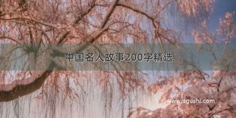 中国名人故事200字精选