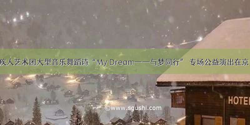 中国残疾人艺术团大型音乐舞蹈诗“My Dream——与梦同行” 专场公益演出在京举行