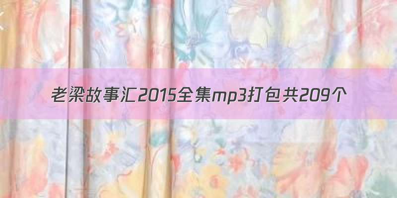 老梁故事汇2015全集mp3打包共209个