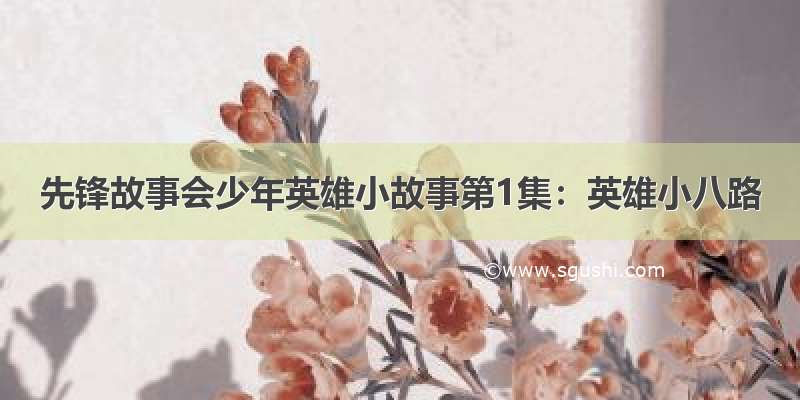 先锋故事会少年英雄小故事第1集：英雄小八路