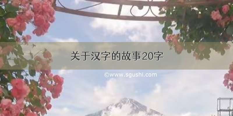 关于汉字的故事20字