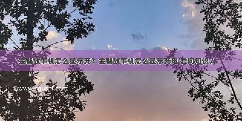 金智故事机怎么显示充？金智故事机怎么显示充电 爱问知识人