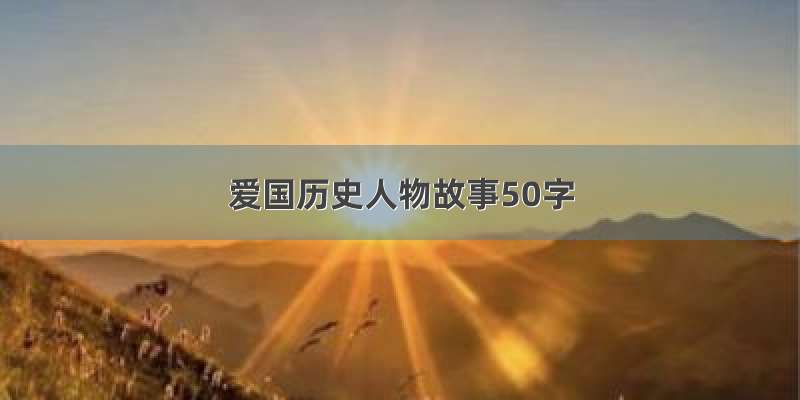 爱国历史人物故事50字