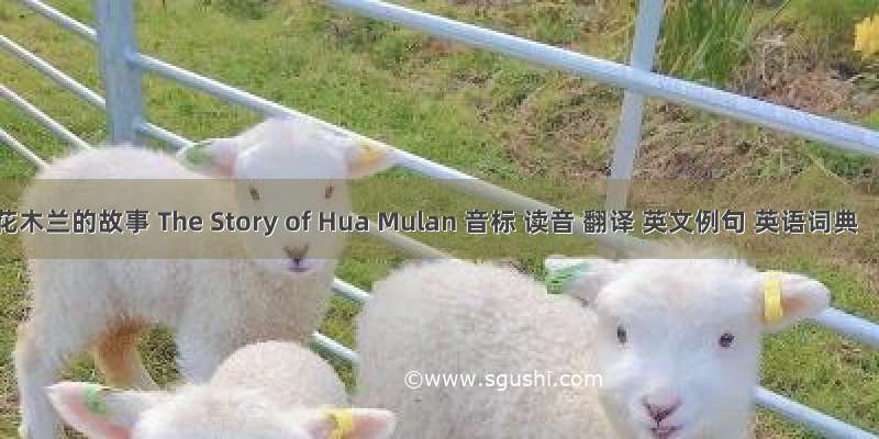 花木兰的故事 The Story of Hua Mulan 音标 读音 翻译 英文例句 英语词典