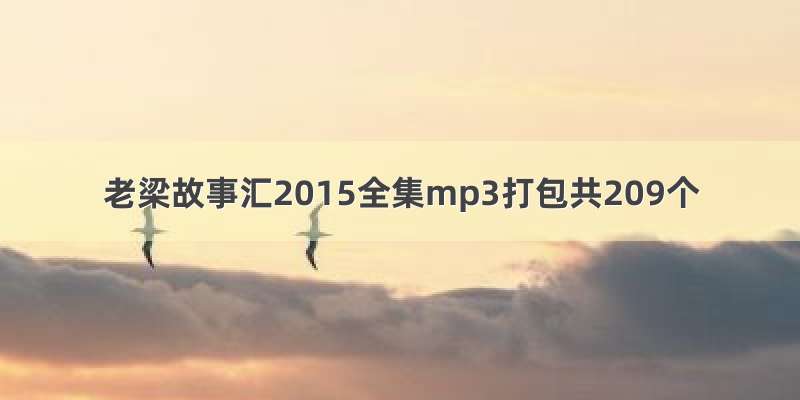 老梁故事汇2015全集mp3打包共209个