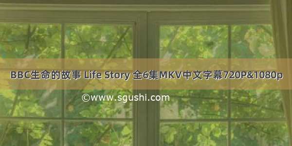 BBC生命的故事 Life Story 全6集MKV中文字幕720P&1080p