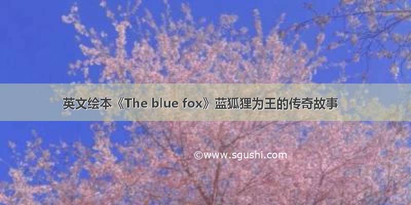 英文绘本《The blue fox》蓝狐狸为王的传奇故事