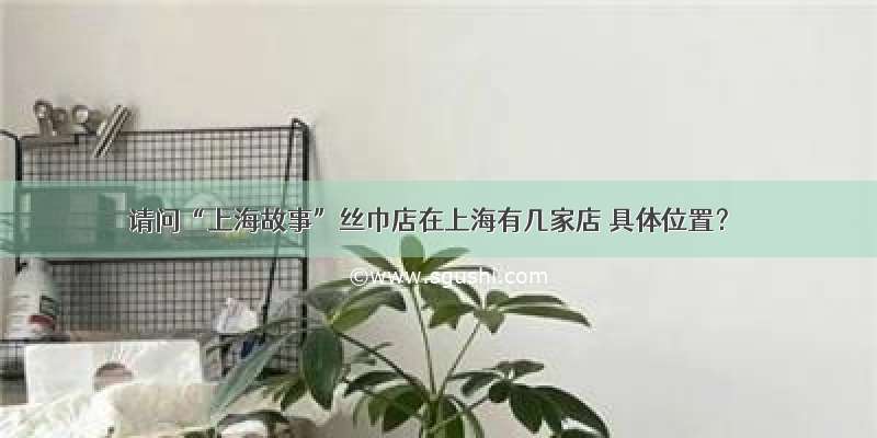 请问“上海故事”丝巾店在上海有几家店 具体位置？