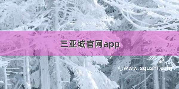 三亚城官网app