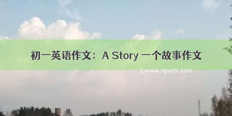 初一英语作文：A Story 一个故事作文