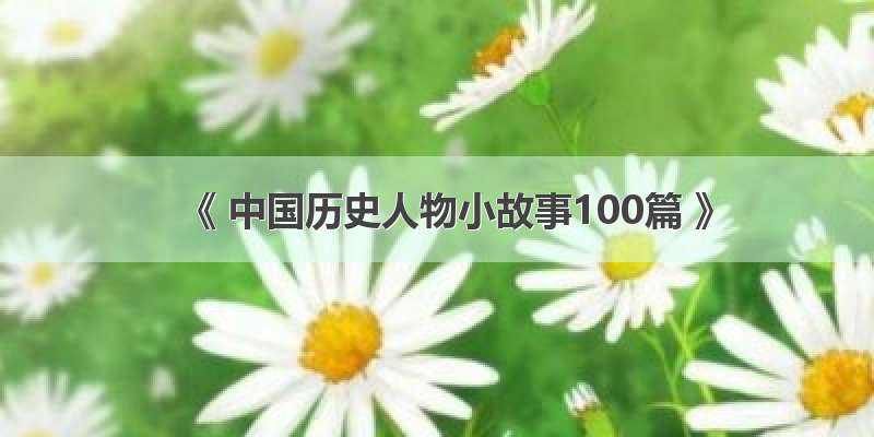 《 中国历史人物小故事100篇 》