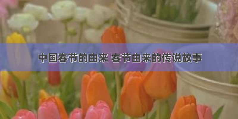 中国春节的由来 春节由来的传说故事