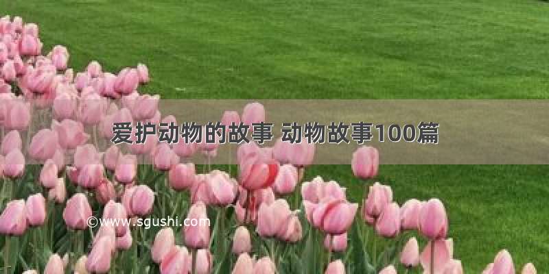 爱护动物的故事 动物故事100篇