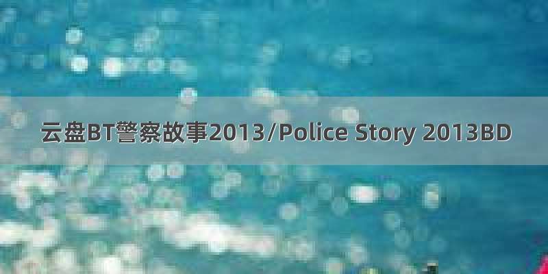 云盘BT警察故事2013/Police Story 2013BD