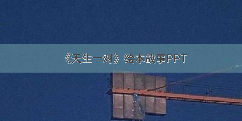 《天生一对》绘本故事PPT